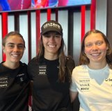 De gauche à droite: Annie Farquet (néophyte chez Swiss Ski), Malorie Blanc, Lara Briguet (néophyte chez Swiss Ski)